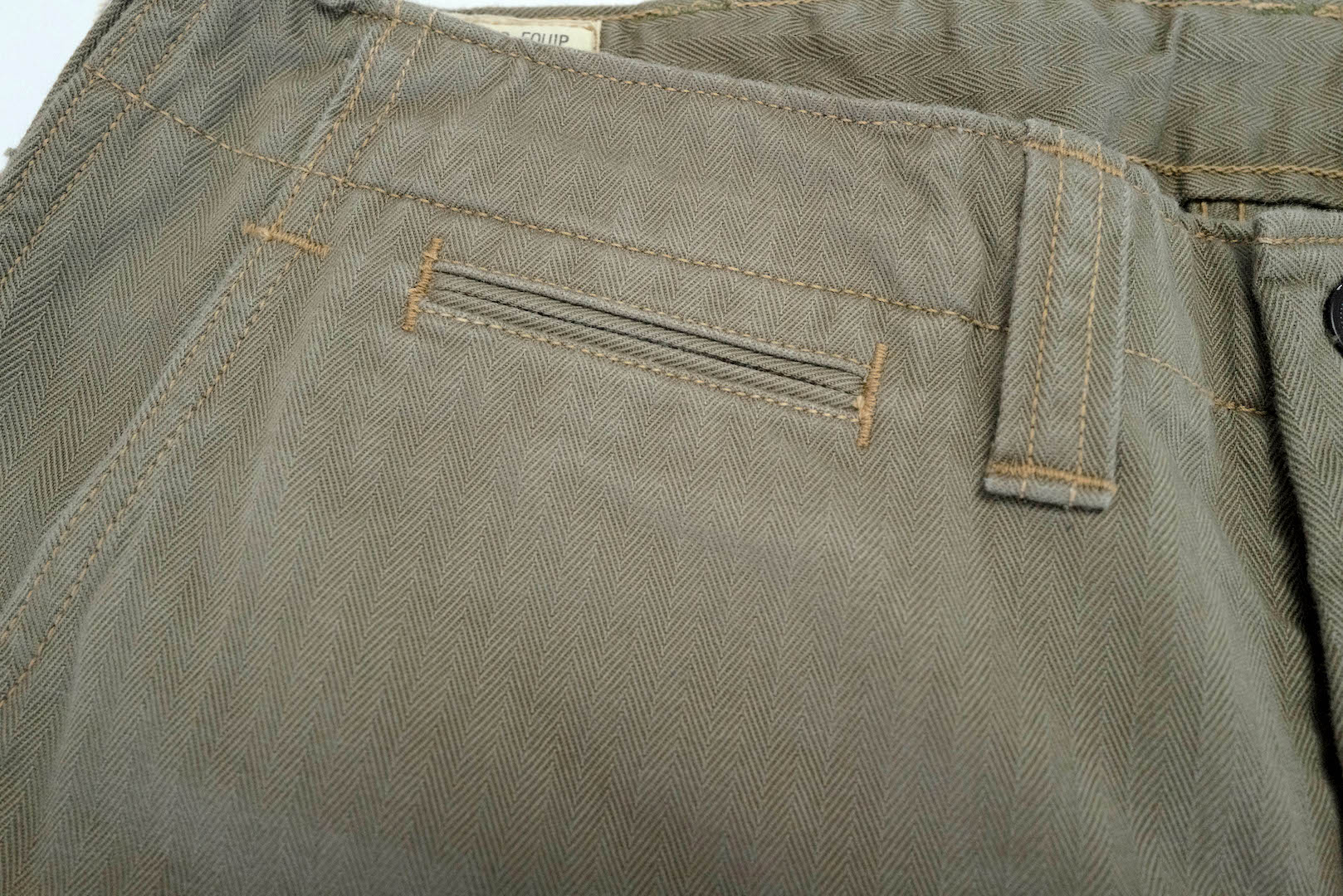 Freewheelers M-1942 HBT Cut-Length Trousers (Olive)