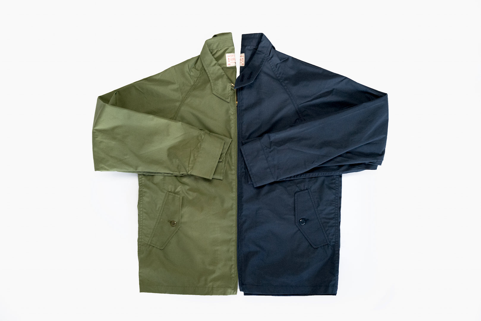 BONCOURA Cotton/Nylon Twill "Dog Ear" Sport Jacket (Navy)