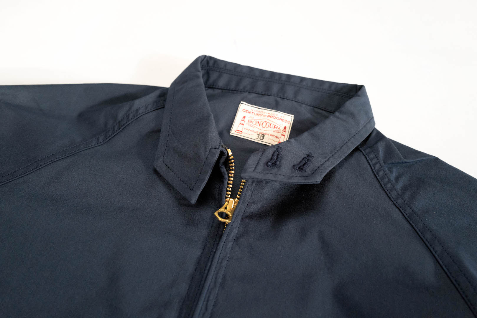 BONCOURA Cotton/Nylon Twill "Dog Ear" Sport Jacket (Navy)