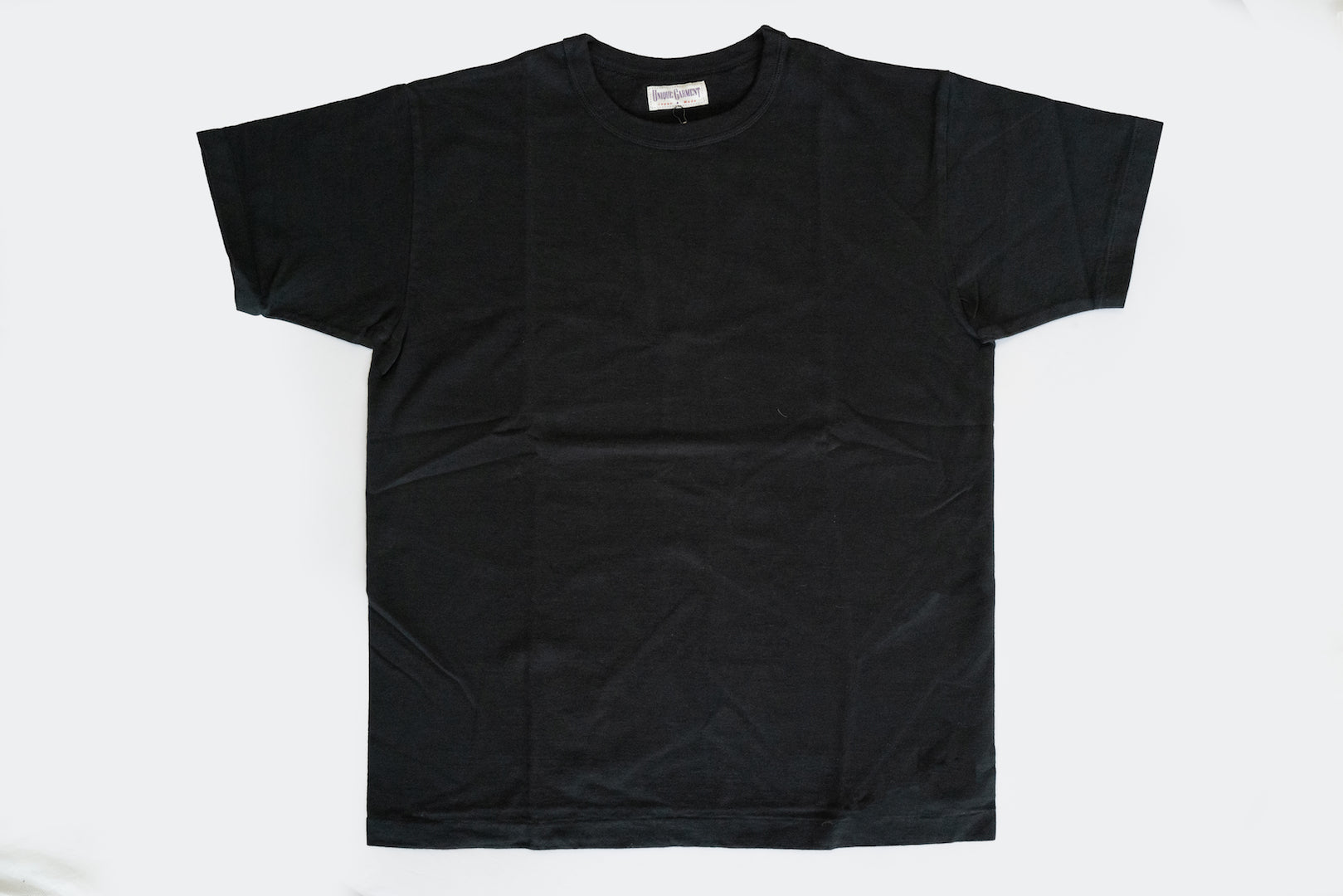 Unique Garment 7oz 'Airy' Plain Loopwheel Tee (Black)