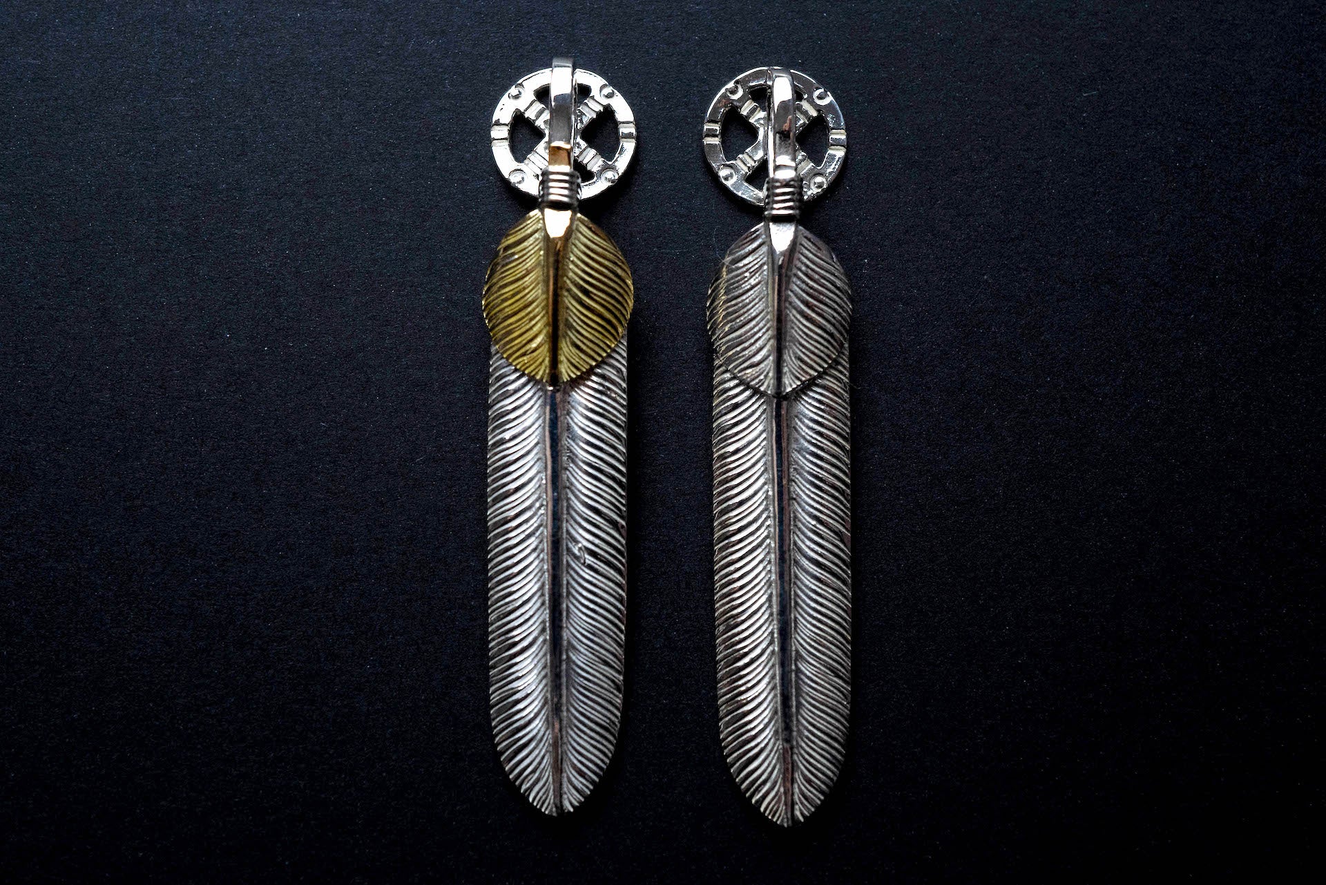 First Arrow's 25th Anniversary "Blessing" Feather Pendant With 18K Gold Heart Feather (ANN-25-01)