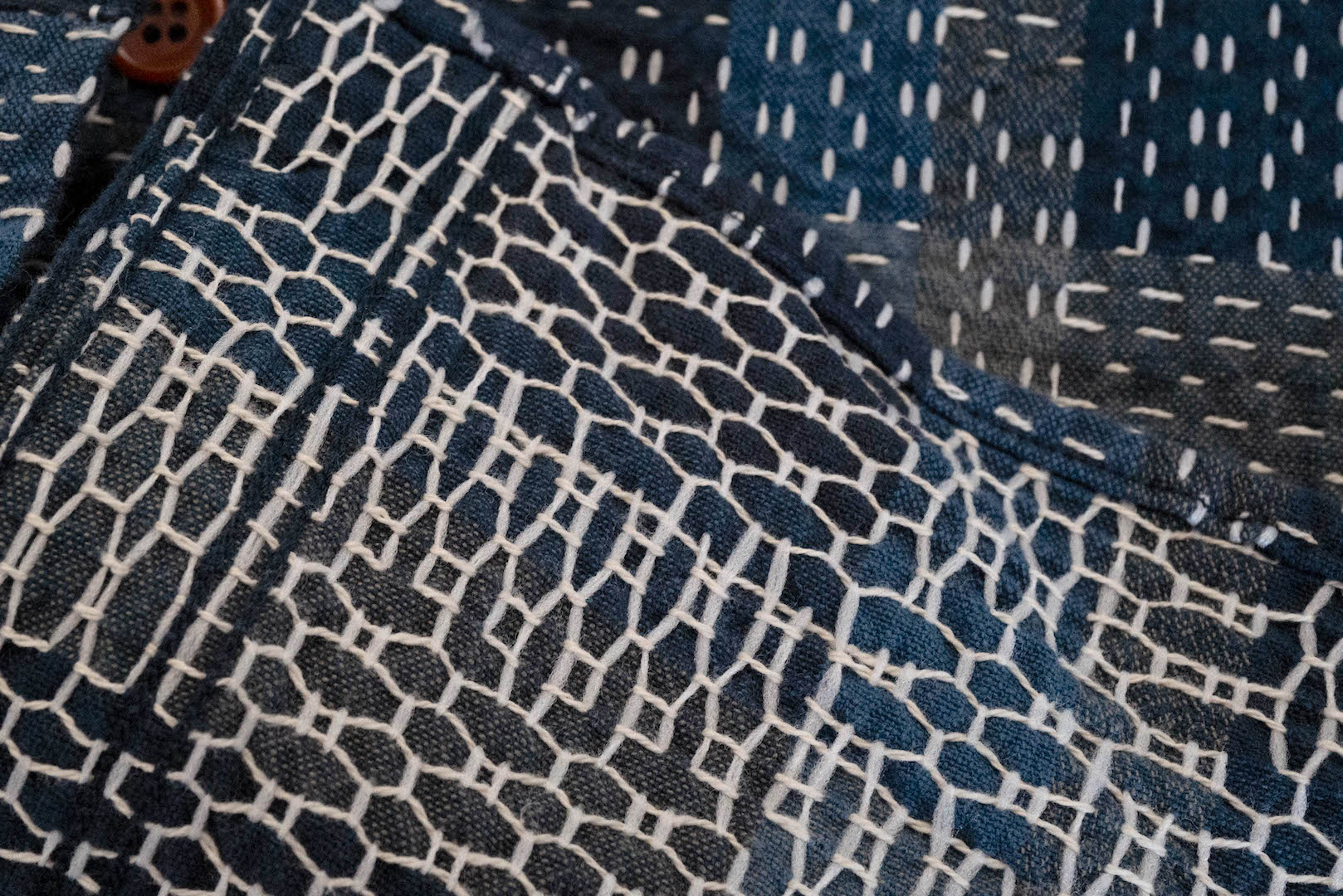 Studio D'Artisan 12oz ”Noragi“ Sashiko Workshirt (Indigo)