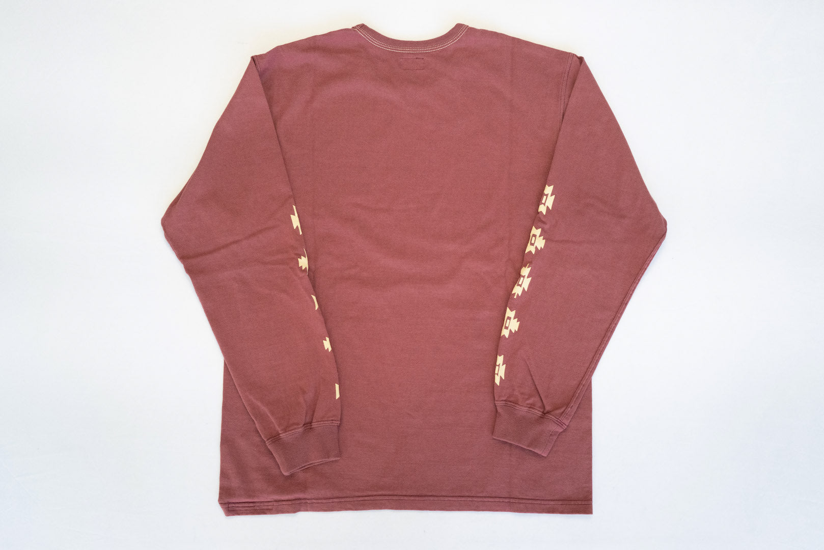 The Flat Head 7oz "Golden Ticket" L/S Loopwheeled Tee (Dark Sakura)