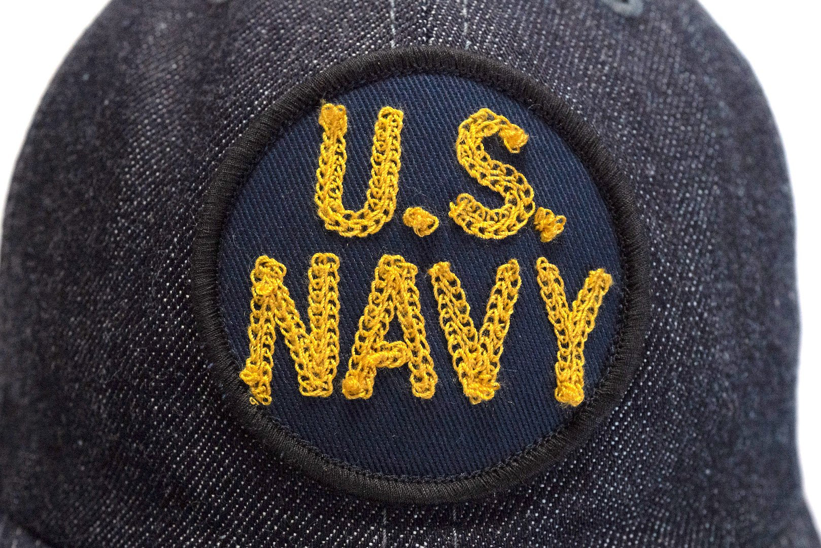 UES "U.S. Navy" Denim Baseball Cap (Navy)
