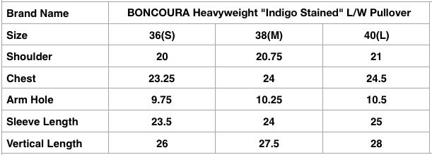BONCOURA Heavyweight "Indigo Stained" Loopwheeled Pullover (Heather Grey)