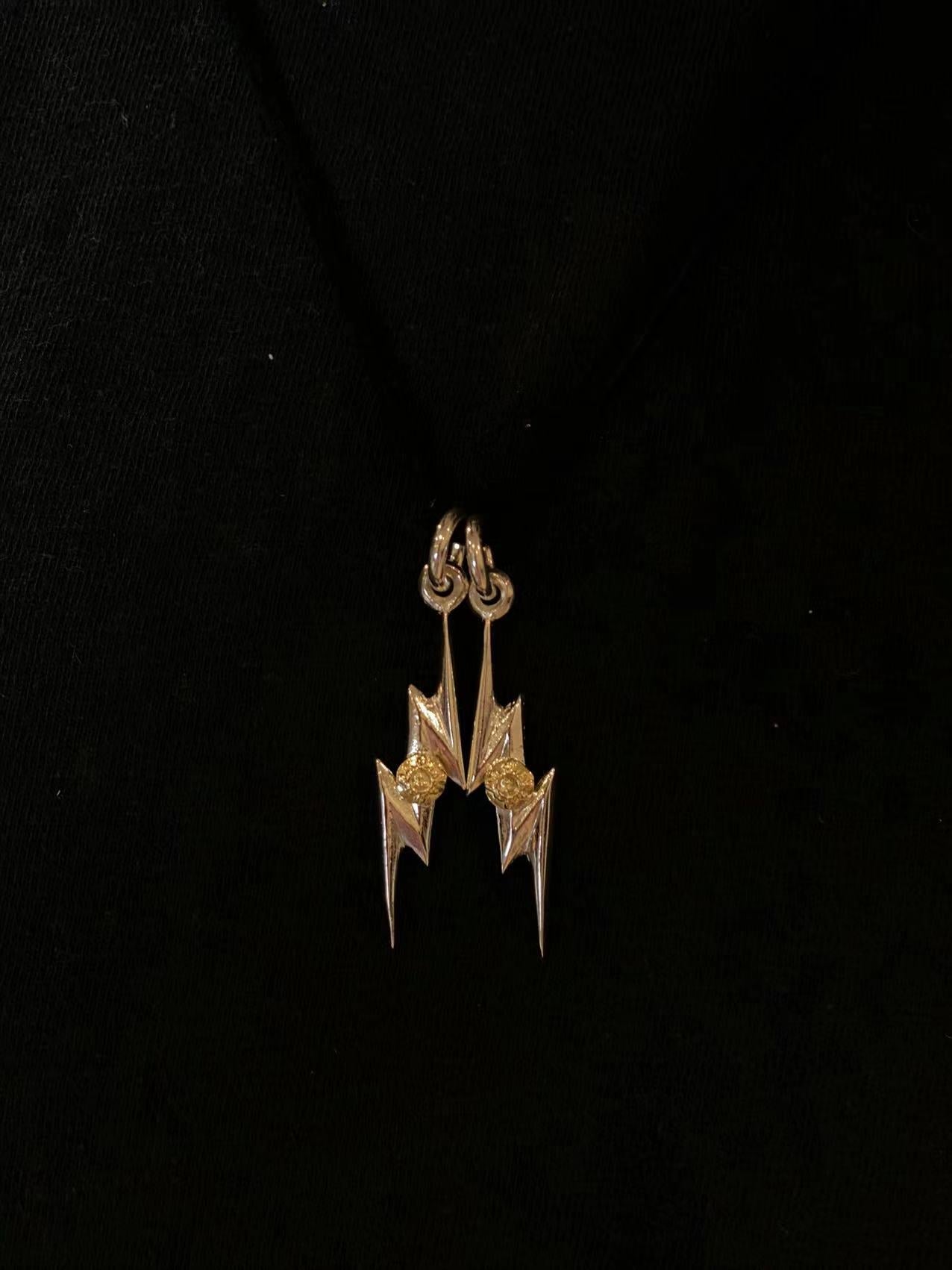First Arrow's "Lightning Strike" Pendant With 18K Gold Emblem (P-350)