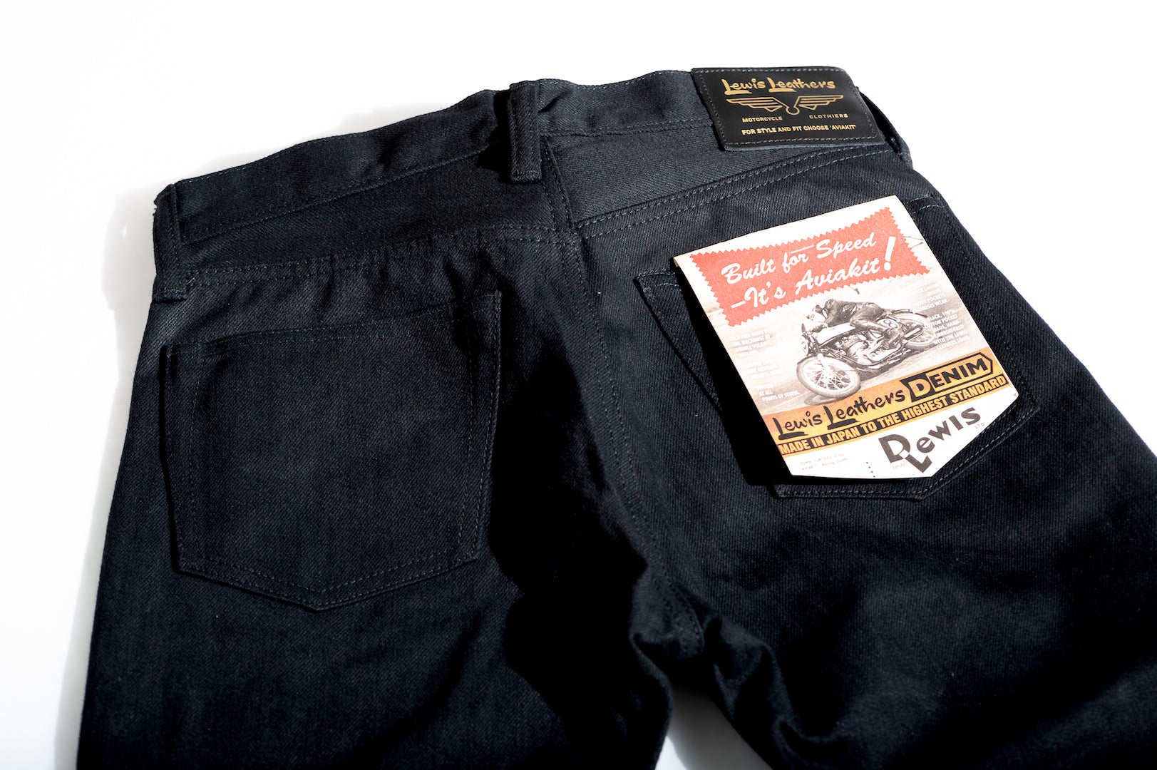 Lewis Leathers 15oz Black Denim (Relaxed Tapered Fit)