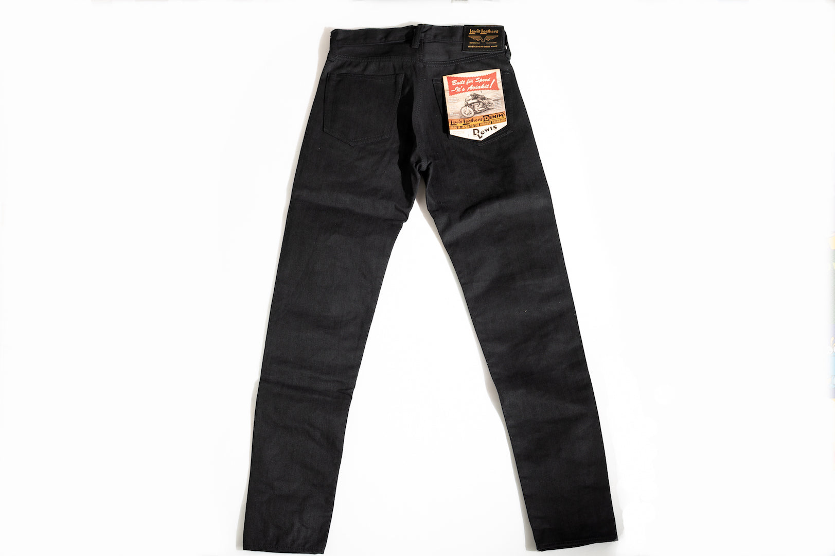 Lewis Leathers 15oz Black Denim (Relaxed Tapered Fit)